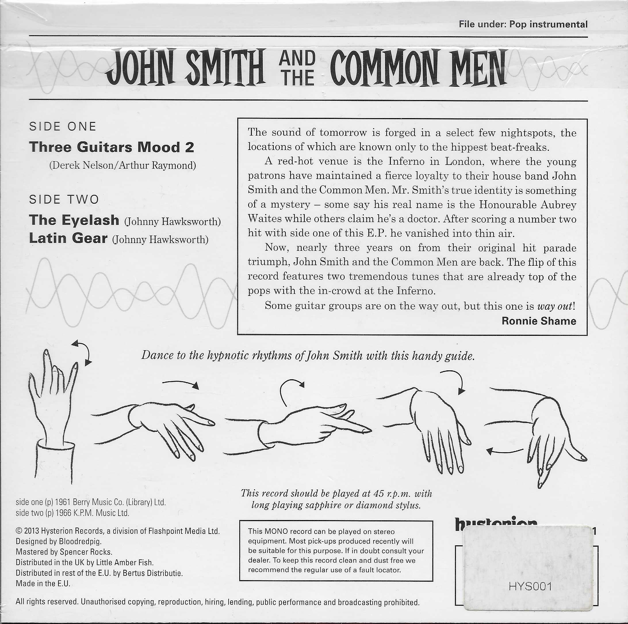 Picture of HYS 001 Sounds from the inferno - Record Store Day 2013 by artist John Smith and the Common Men from the BBC records and Tapes library